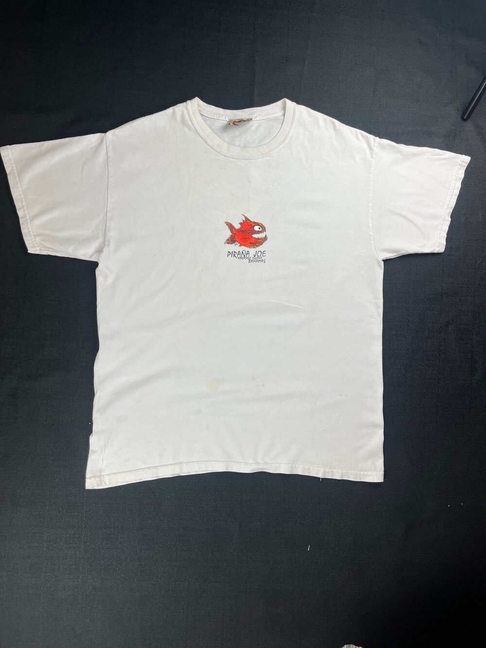 Pirana Joe goldfish white tee